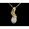 Diamond (provided) and 14K Gold pendant
